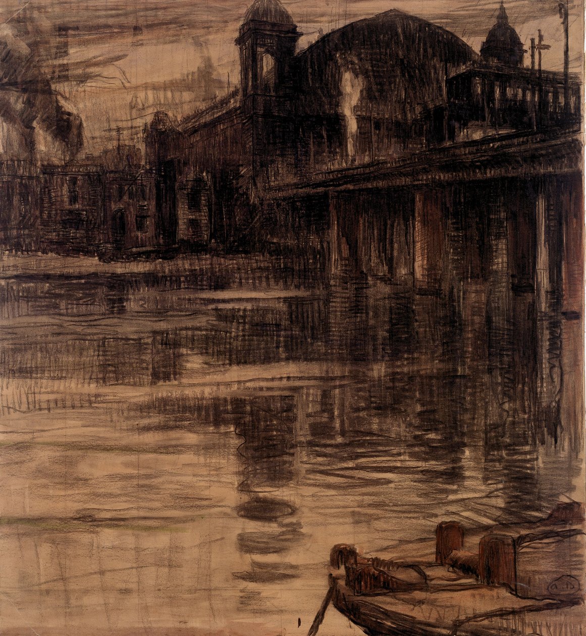 Station Cannon Street in Londen door Albert Baertsoen