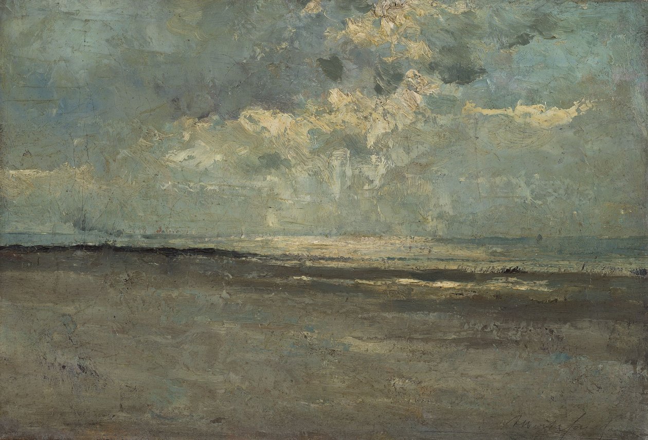 Lichtweerkaatsing op de zee door Albert Baertsoen
