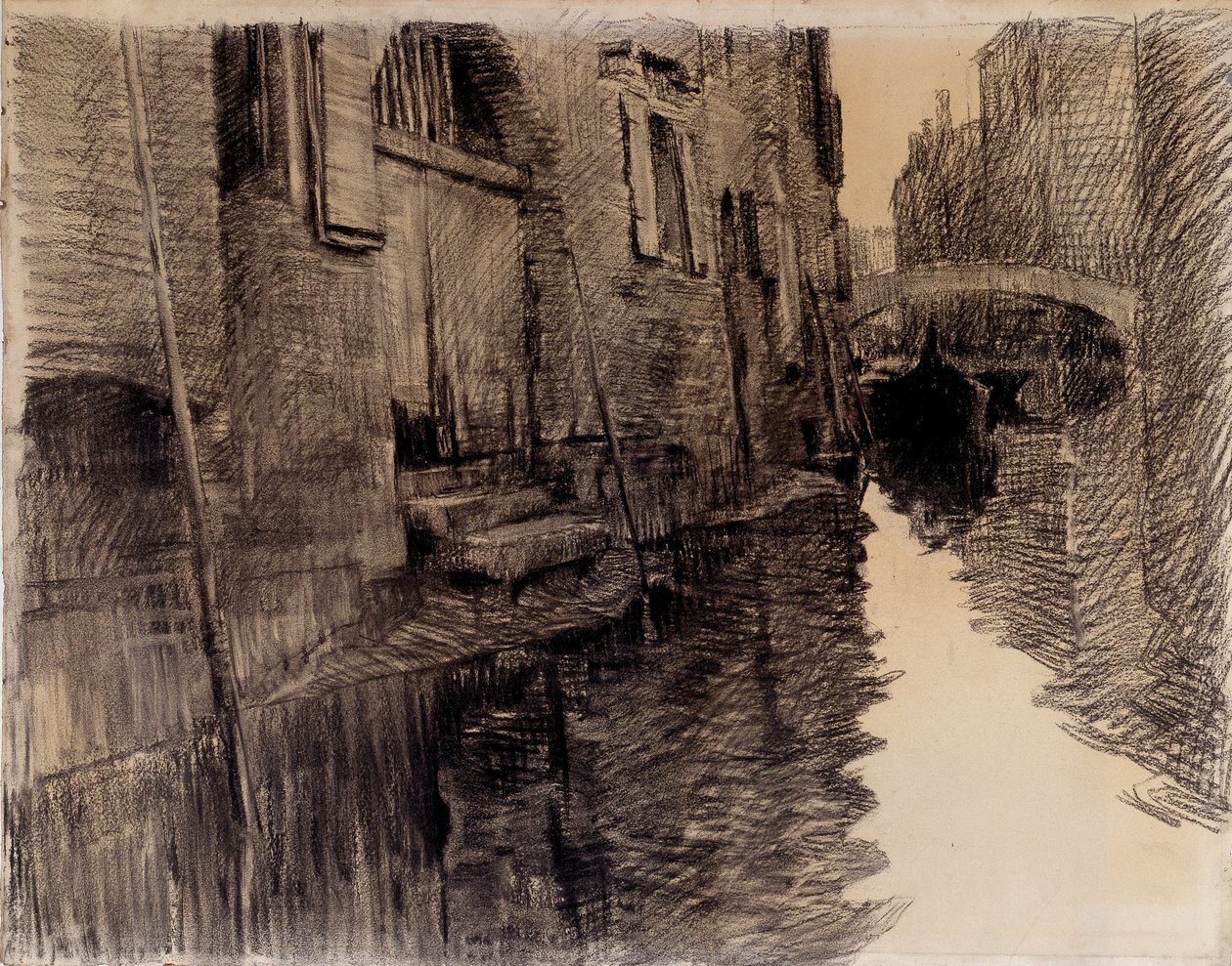 Ponte San Francesco in Venetië door Albert Baertsoen