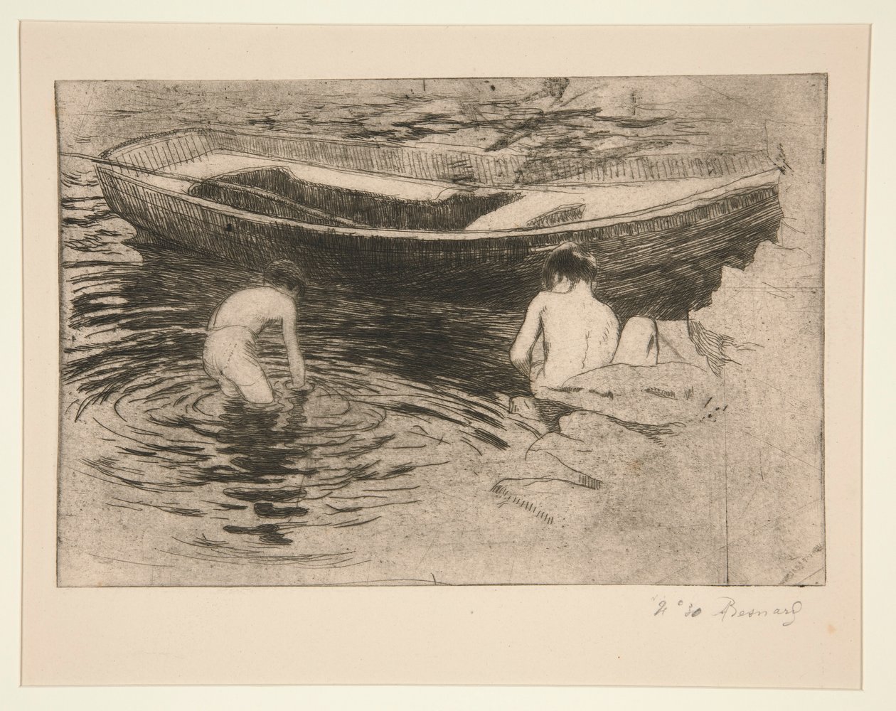 Baden in Talloires door Albert Besnard