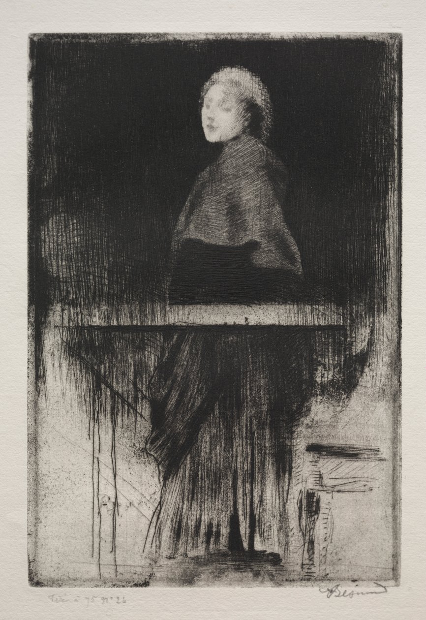 Vrouw met een Cape door Albert Besnard