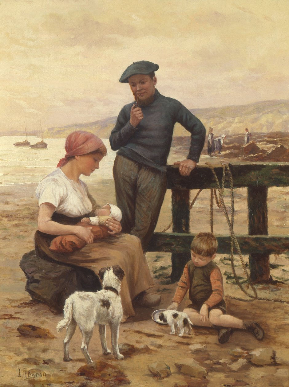 Een Visser en zijn Familie door Albert Besnou