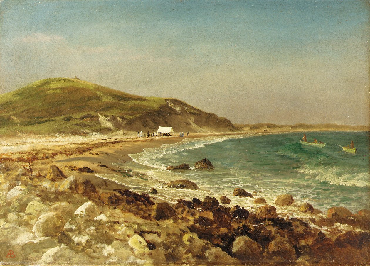 Kustscène door Albert Bierstadt