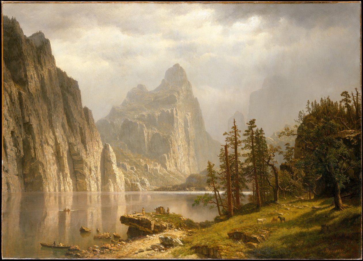 Merced River, Yosemite Valley door Albert Bierstadt