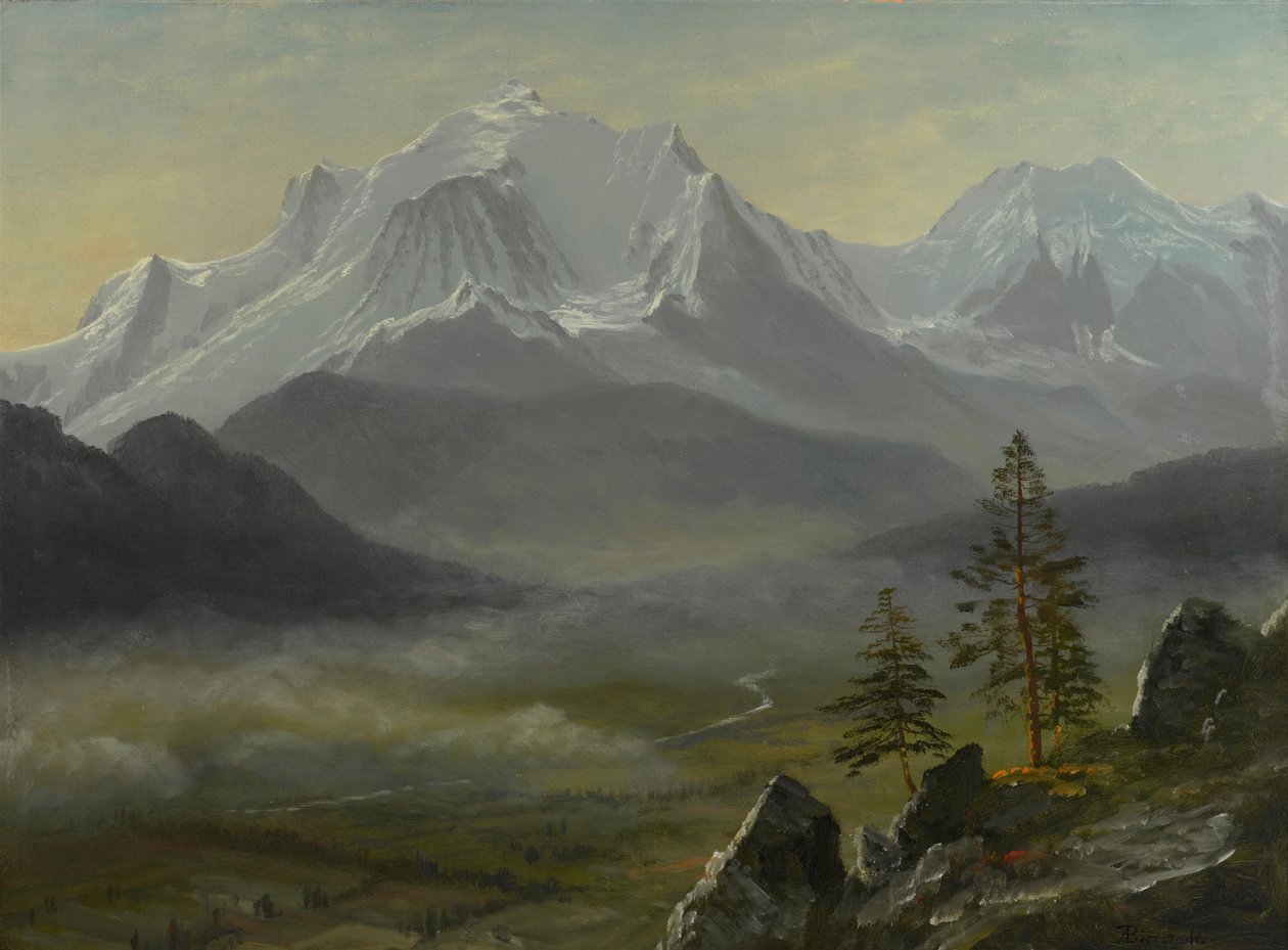 Mont Blanc door Albert Bierstadt