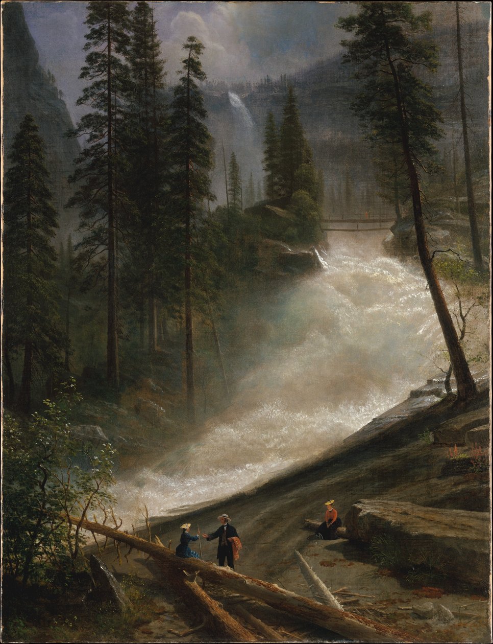 Nevada-watervallen, Yosemite door Albert Bierstadt