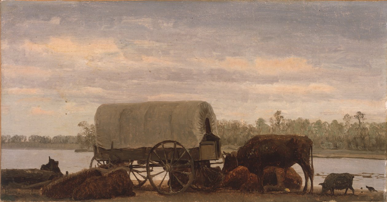 Middagpauze aan de Platte door Albert Bierstadt