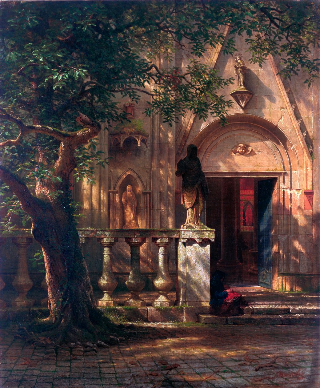 Zonlicht en schaduw door Albert Bierstadt