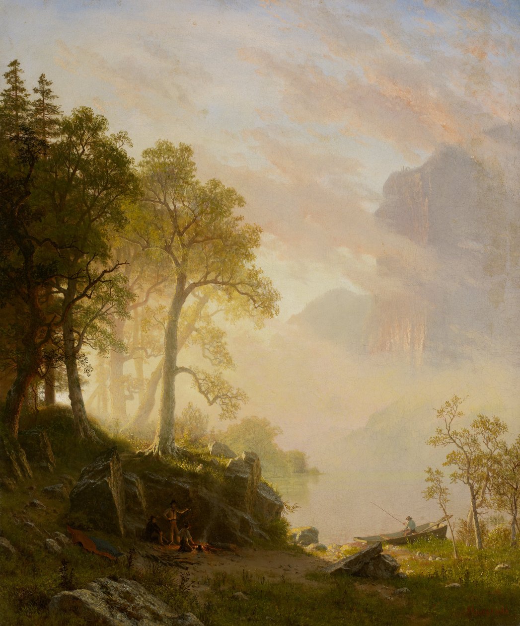De Merced-rivier in Yosemite door Albert Bierstadt
