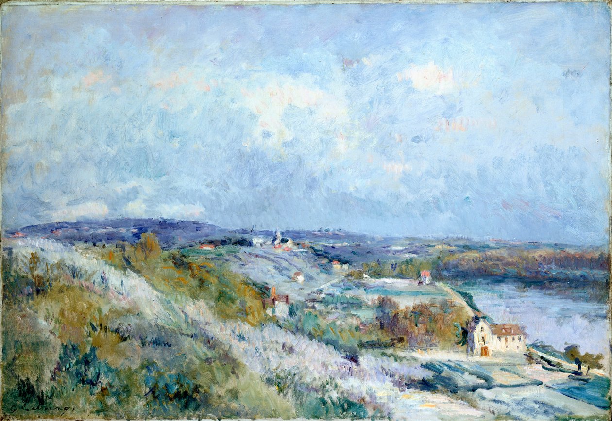 De velden van Herblay in de lente door Albert Charles Lebourg
