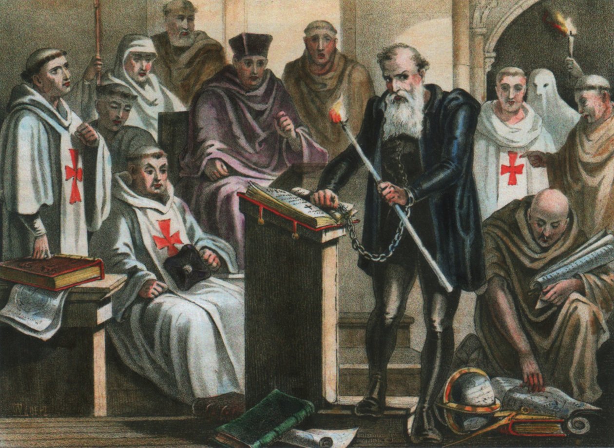 Galileo Galilei voor het Heilige Officie door Albert Chereau