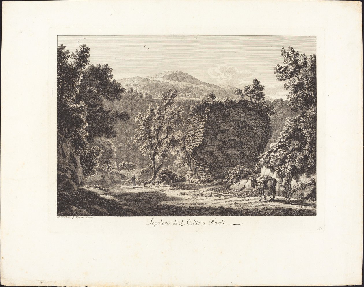 Graf van L. Cellio in Tivoli door Albert Christoph Dies