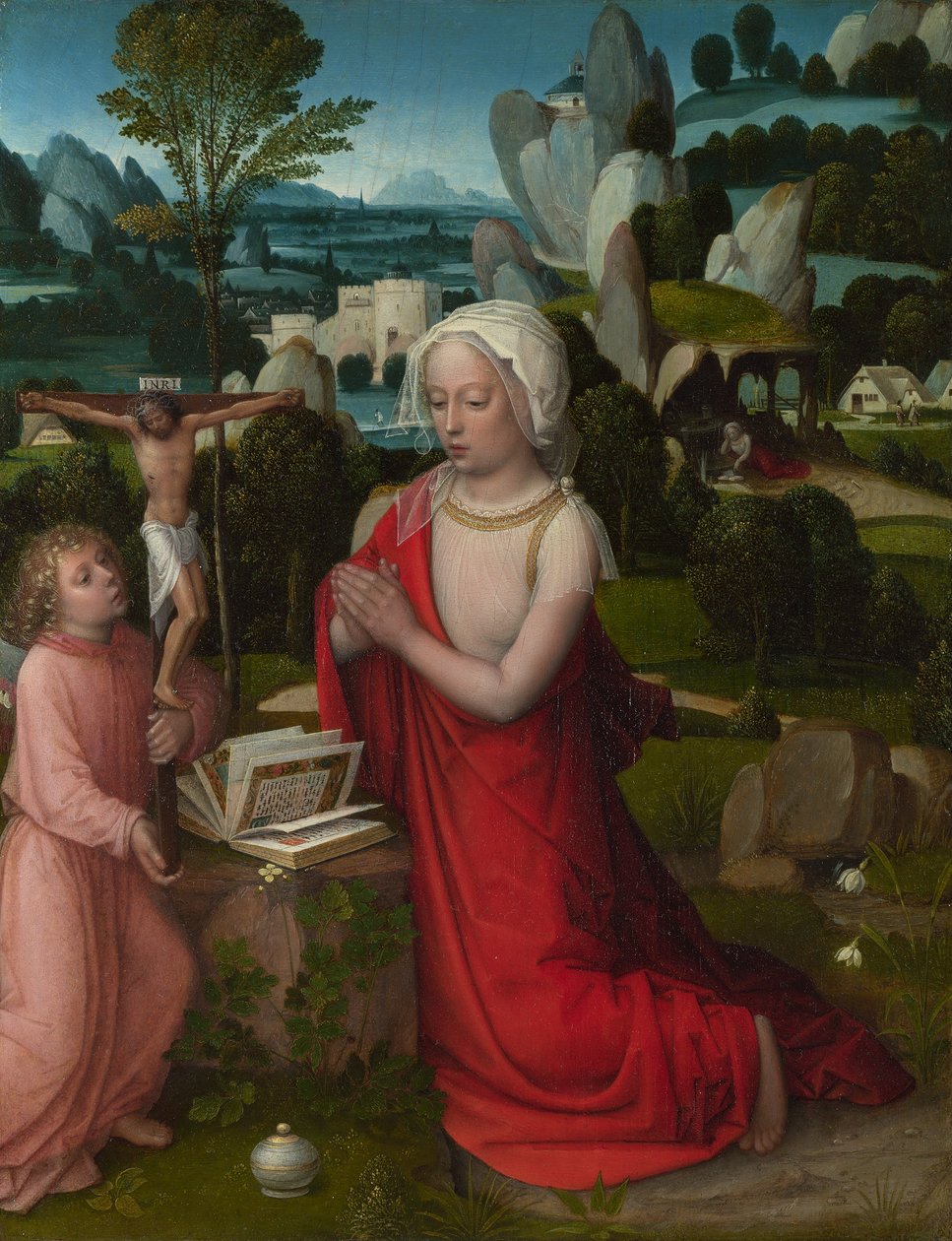 De Magdalena in een landschap door Albert Cornelis
