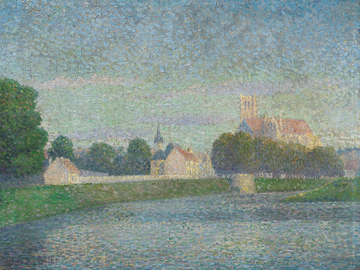 Duits: Morgen auf der Marne in Meaux Ochtend aan de Marne bij Meaux door Albert Dubois-Pillet