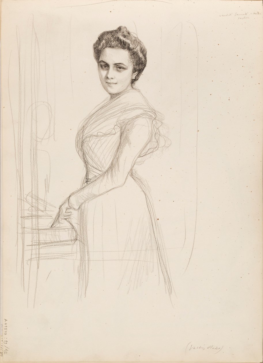 Camille Vallery-Radot, schets voor portret door Albert Edelfelt