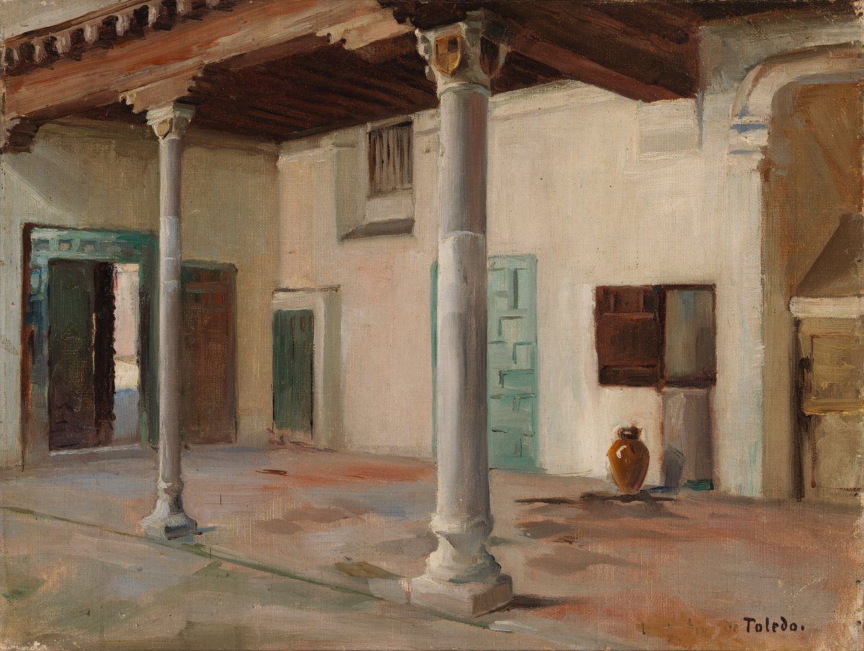Binnenplaats in Toledo door Albert Edelfelt