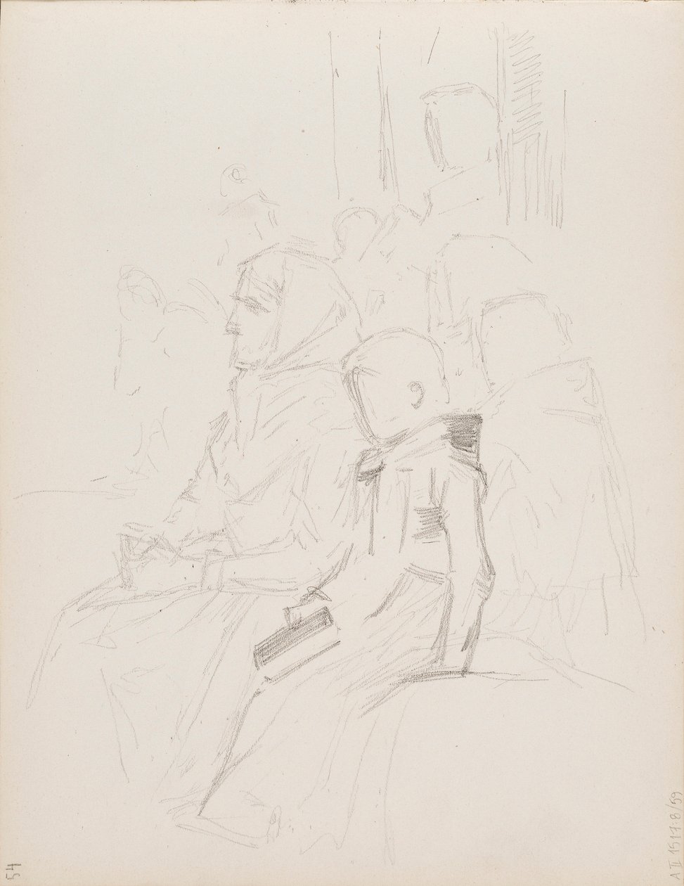 Kerkdienst in Uusimaa Archipel, schets door Albert Edelfelt