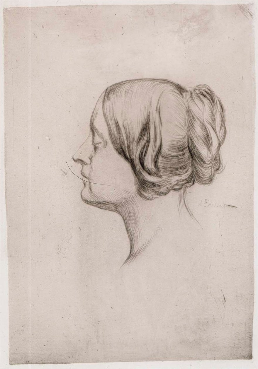 Hoofd van een vrouw door Albert Edelfelt