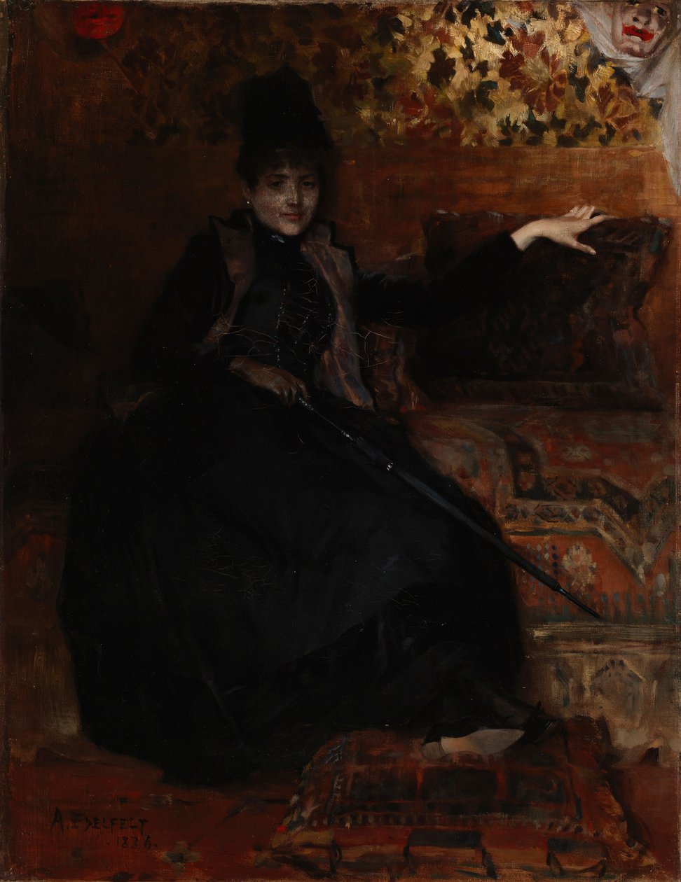 Lady in Black, Zwarte Thérèse door Albert Edelfelt