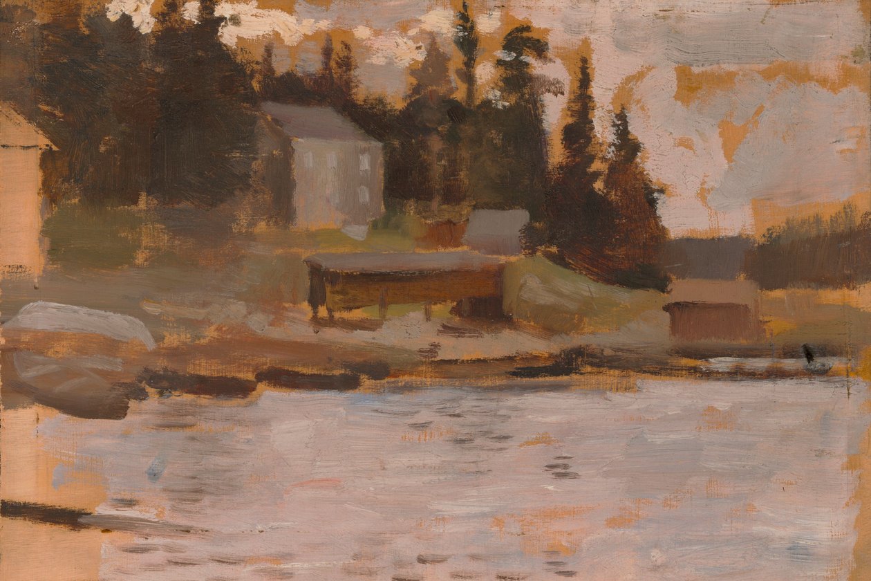 Landschapsschets uit Hamari door Albert Edelfelt