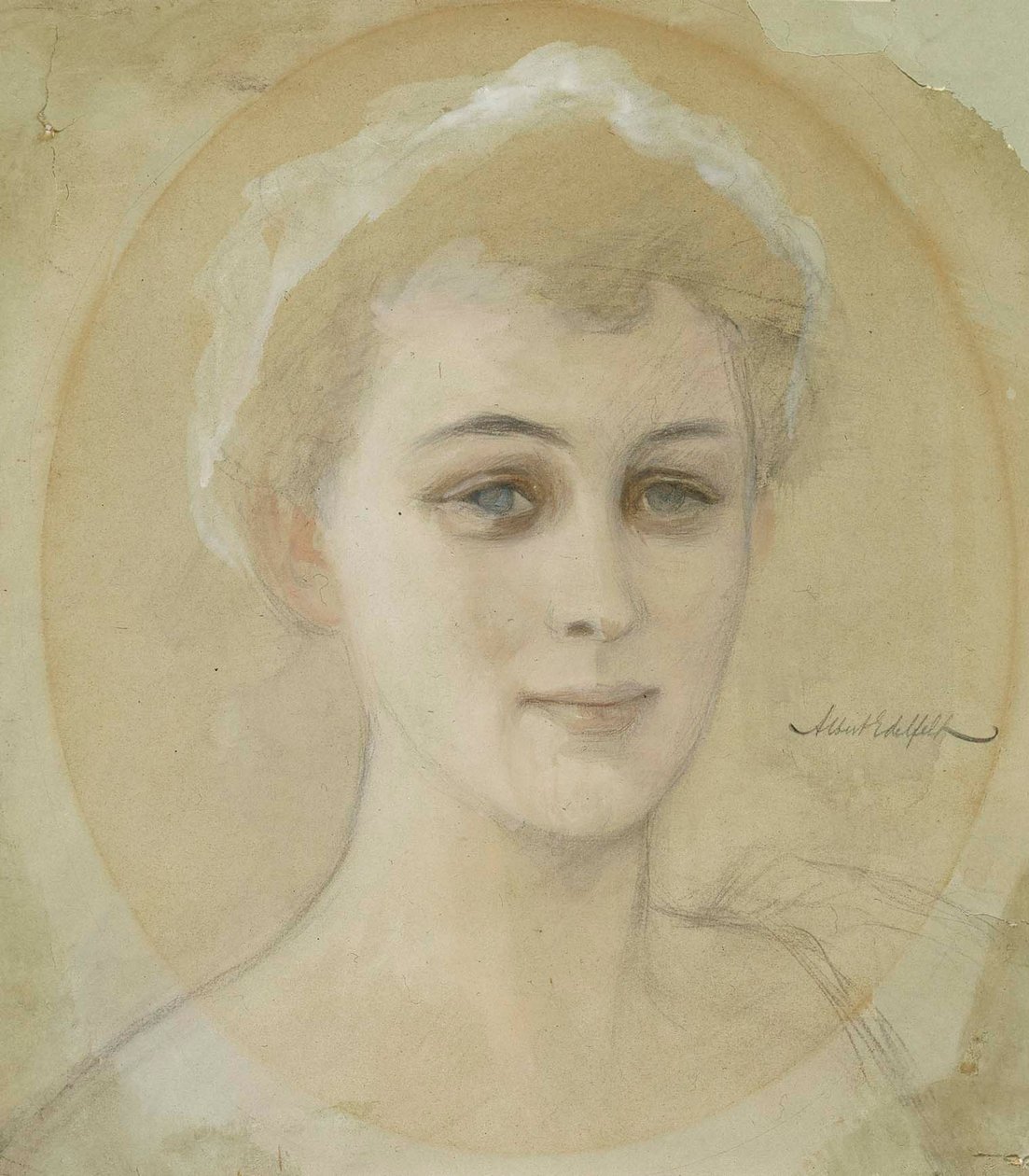 Portretstudie van barones Naomi (Emi) de la Chapelle door Albert Edelfelt