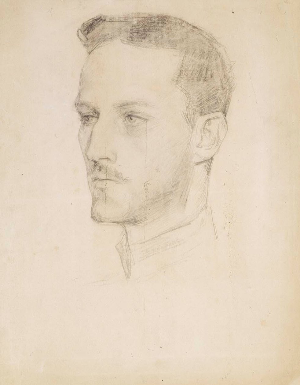 Portretstudie van prins Carl, hoofd door Albert Edelfelt