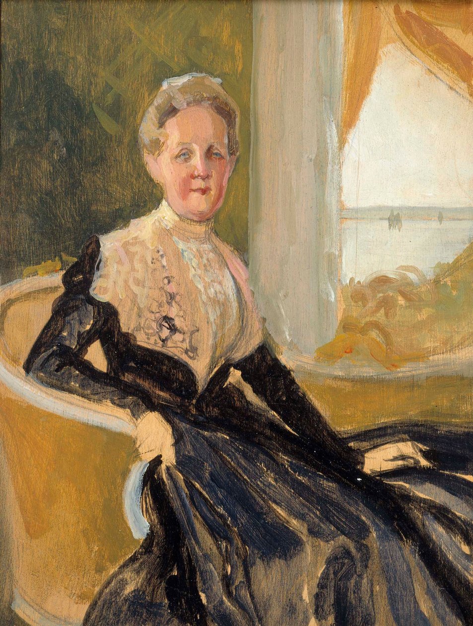 Portret van gravin Elisabeth Wachtmaister, compositieschets door Albert Edelfelt