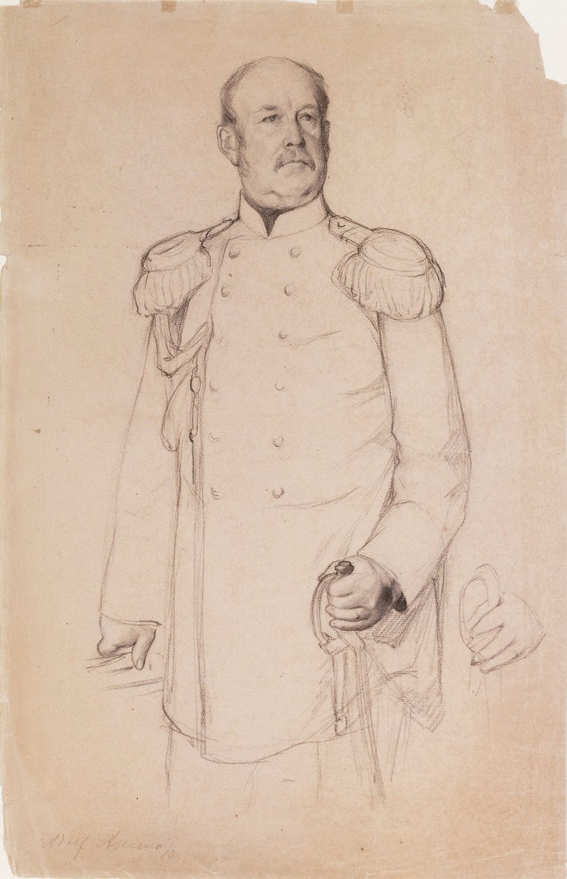 Portret van generaal Adolf Aminoff door Albert Edelfelt