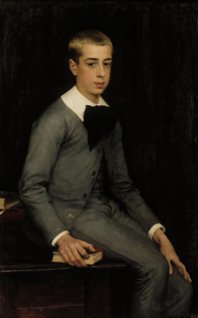 Portret van luitenant Alexandre Weissgerber de Stragéwicz als kind door Albert Edelfelt
