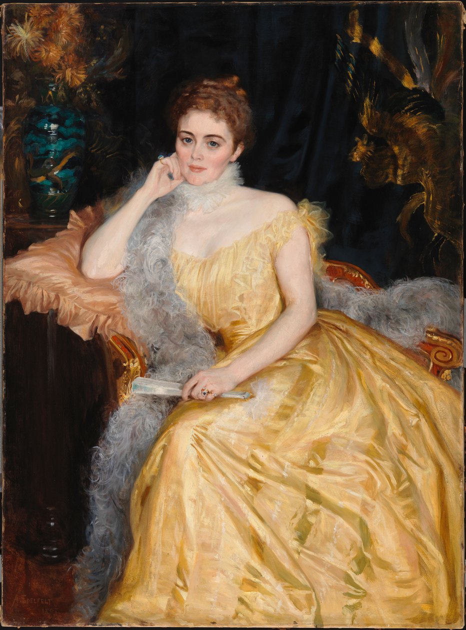 Portret van mevrouw Alice von Haartman door Albert Edelfelt