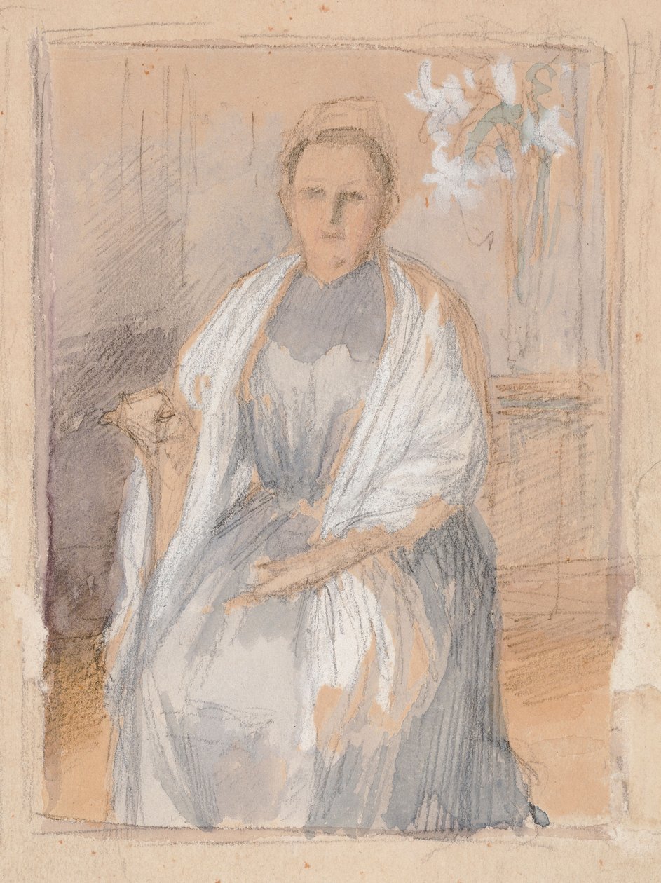 Portret van mevrouw Anna Sinebrychoff, schets door Albert Edelfelt