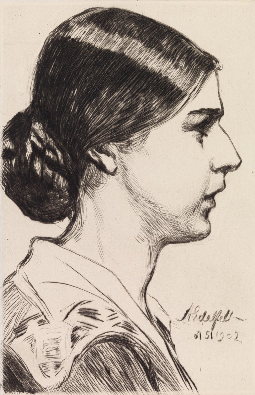 Portret van mevrouw Michaela Pooley (geboren Krohn) door Albert Edelfelt