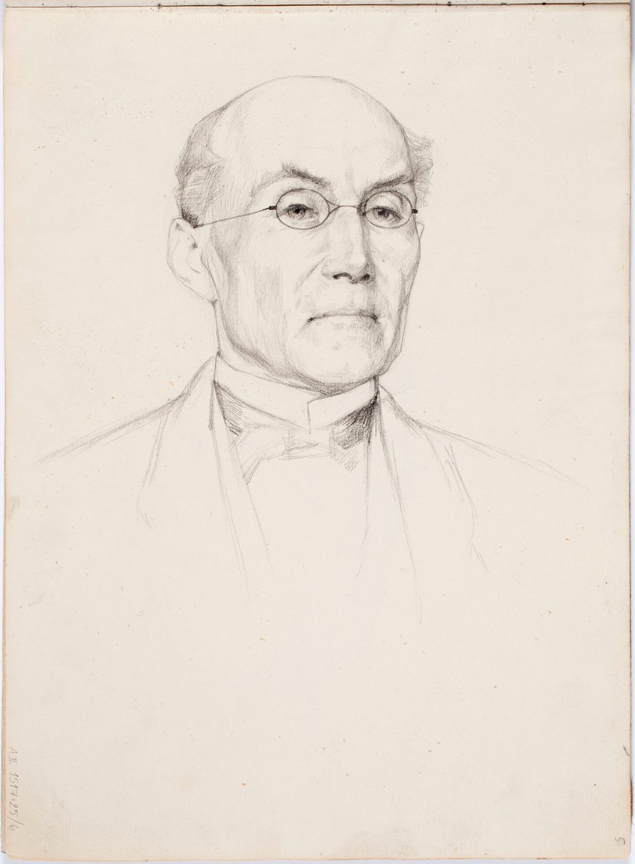 Portret van een man door Albert Edelfelt