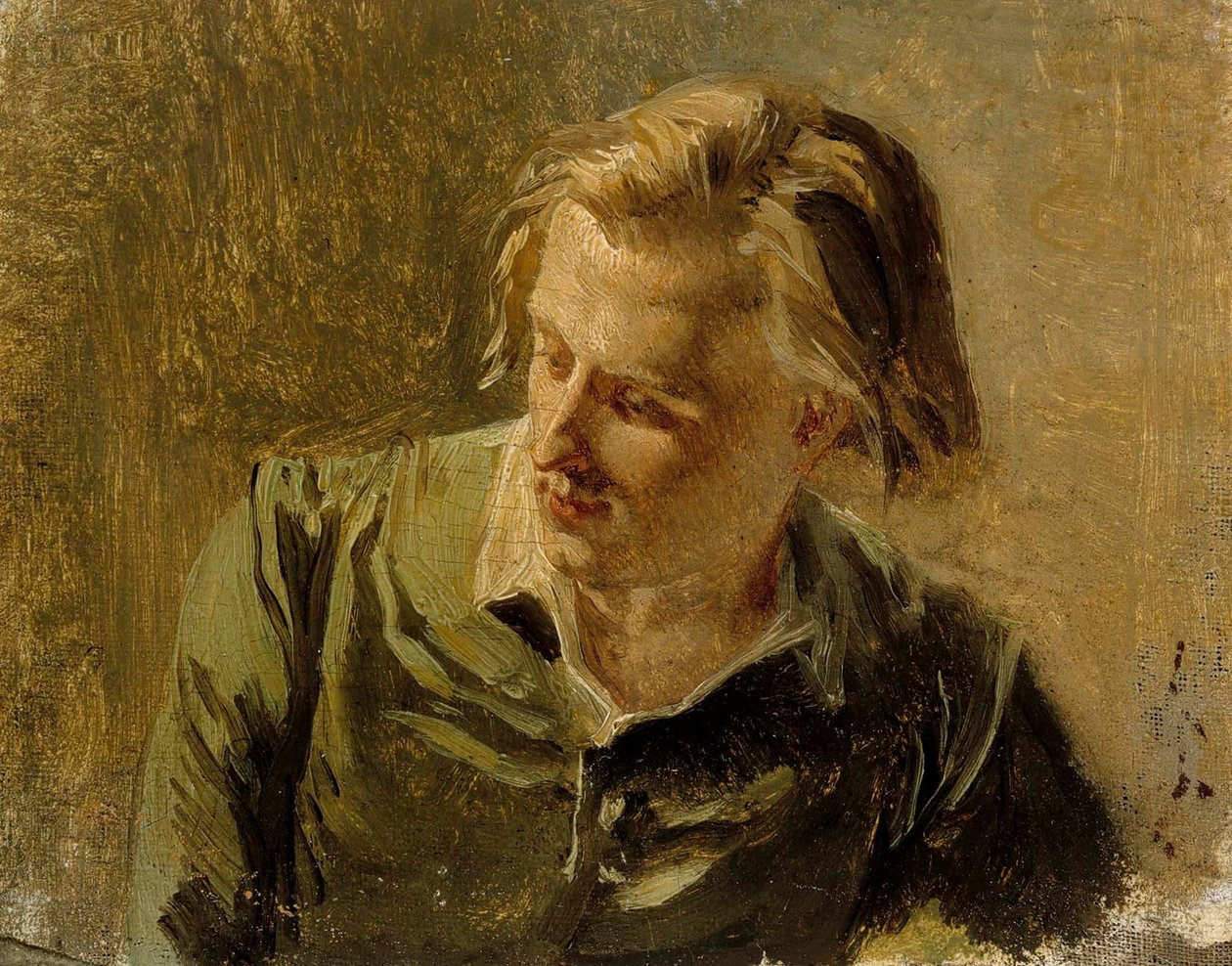 Portret van een jonge man door Albert Edelfelt