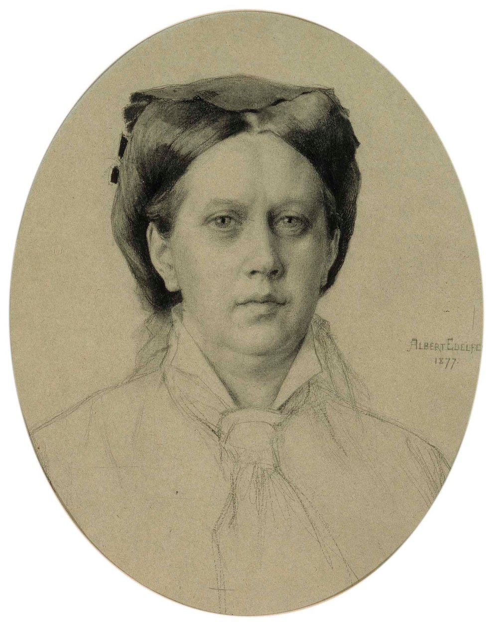 Portret van de moeder van de kunstenaar door Albert Edelfelt