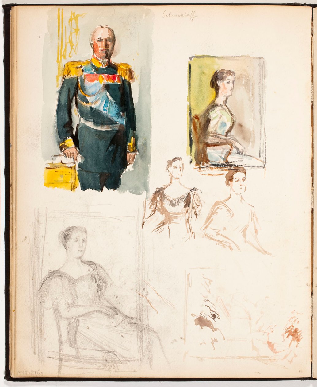 Portretschetsen door Albert Edelfelt