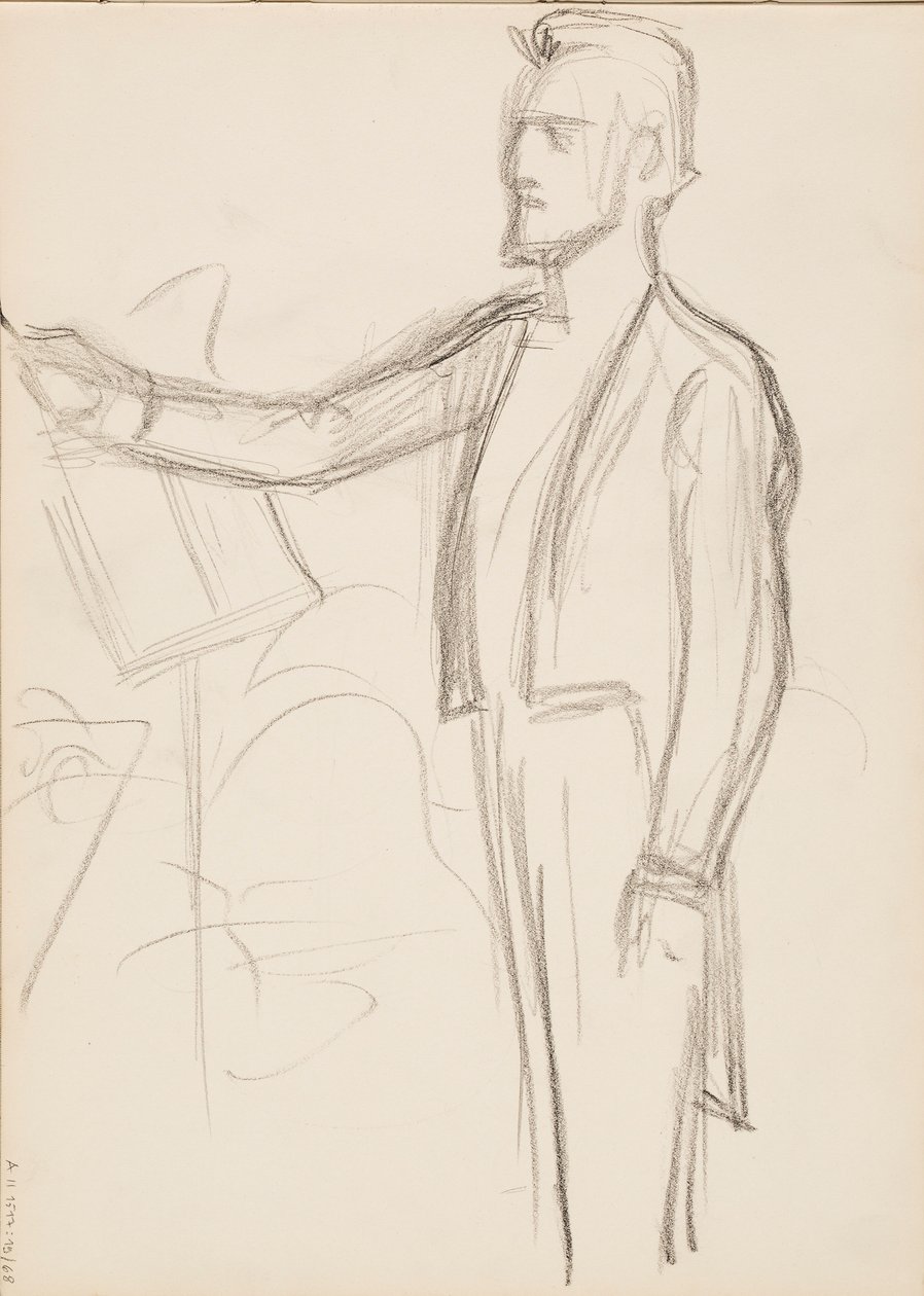 Robert Kajanus, schets voor portret door Albert Edelfelt