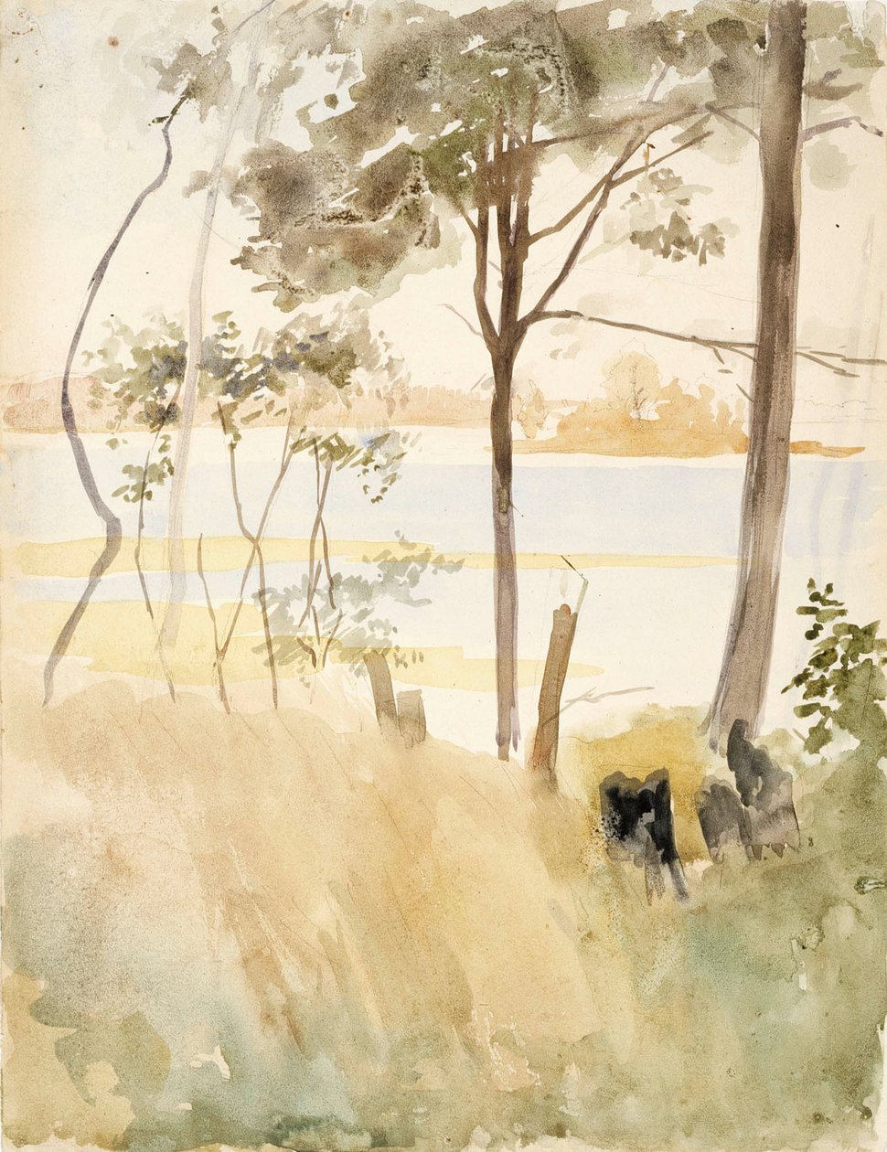 De kust bij Haikko in de herfst door Albert Edelfelt