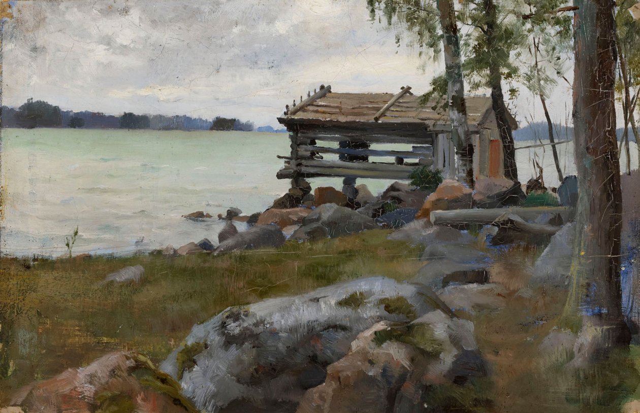 Seine Shed, ontwerp voor een kerkdienst in de Uusimaa-archipel door Albert Edelfelt