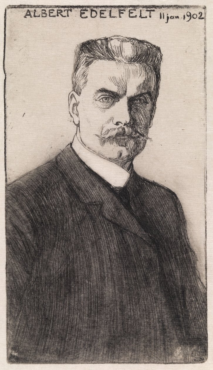 Zelfportret door Albert Edelfelt