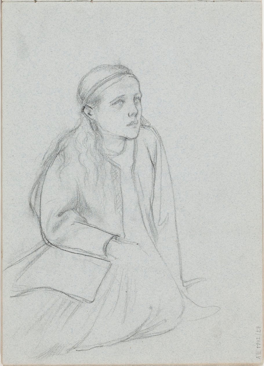 Schets voor ‘Christus en Maria Magdalena’, een Finse legende door Albert Edelfelt