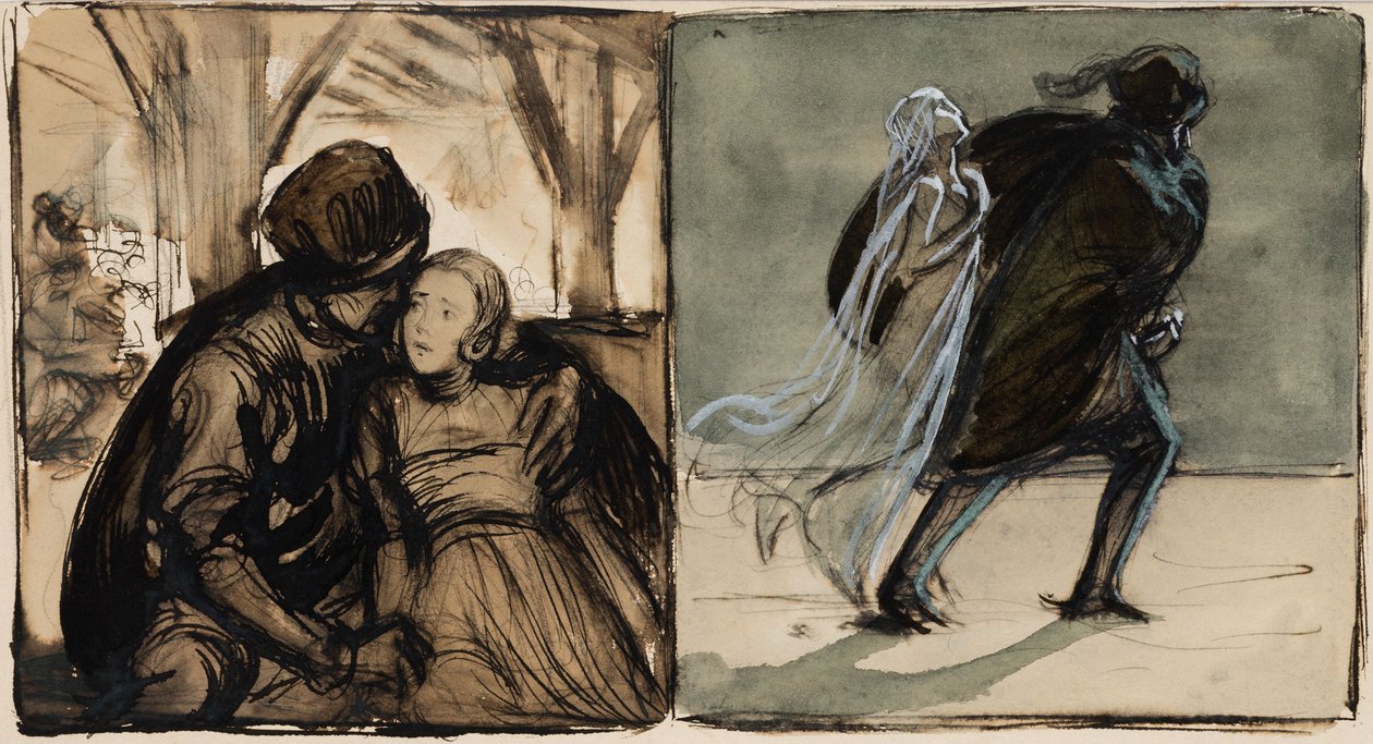 Schetsen voor illustraties bij Selma Lagerlöfs roman Herr Arne