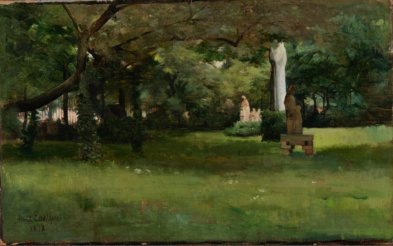 De tuin van het Musée de Cluny in Parijs door Albert Edelfelt