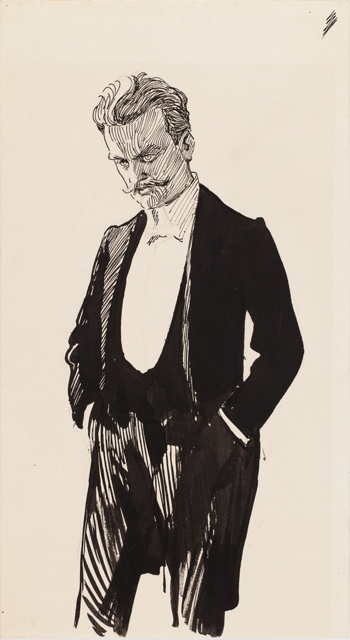 De componist Jean Sibelius door Albert Edelfelt