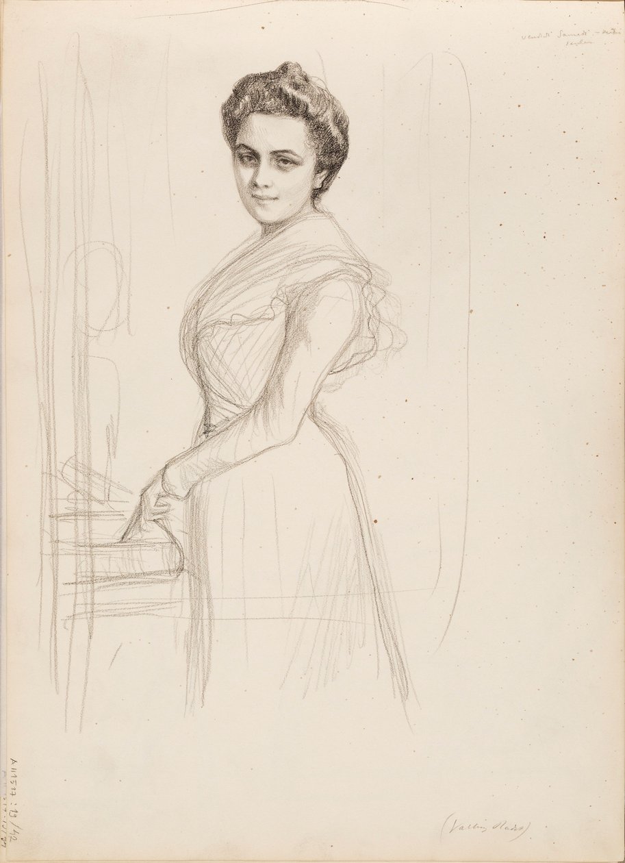 Camille Vallery-Radot, schets voor portret door Albert Edelfelt