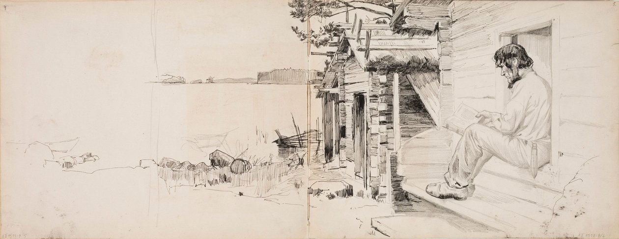 Zonder titel door Albert Edelfelt