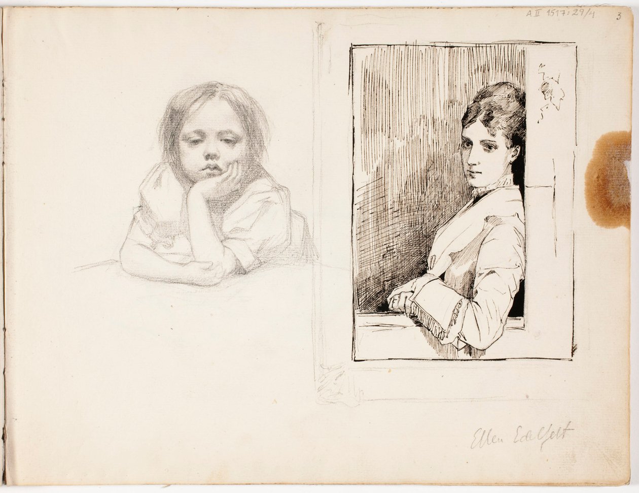 Zonder titel door Albert Edelfelt
