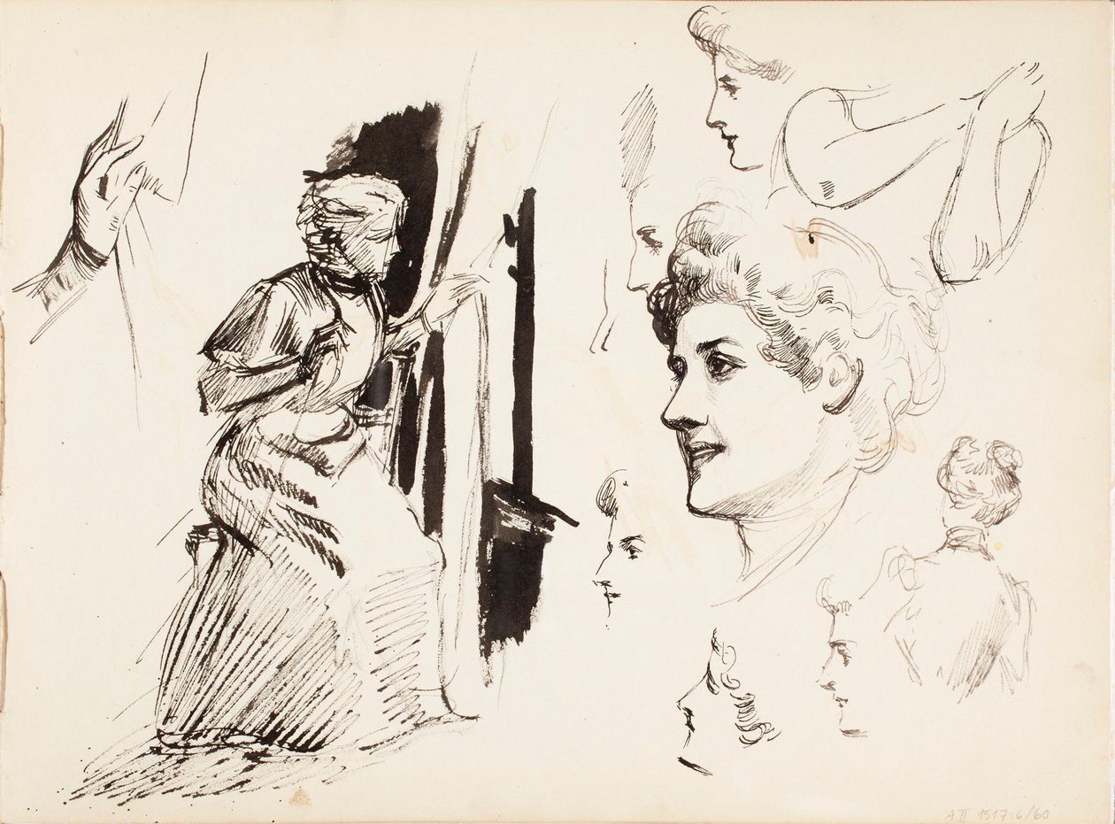 Zonder titel door Albert Edelfelt