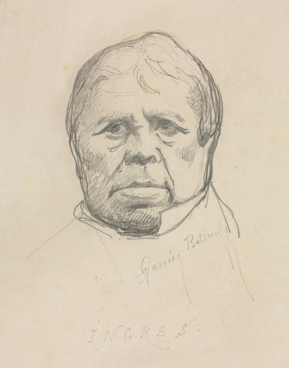 Portret van Ingres door Albert Ernest Carrier Belleuse