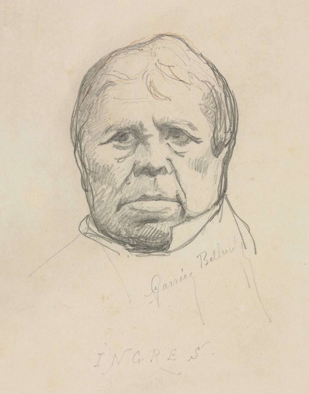 Portret van Ingres door Albert Ernest Carrier Belleuse